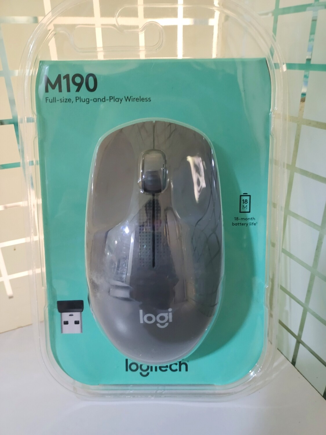 Logitech M190 Wireless Mouse, Black