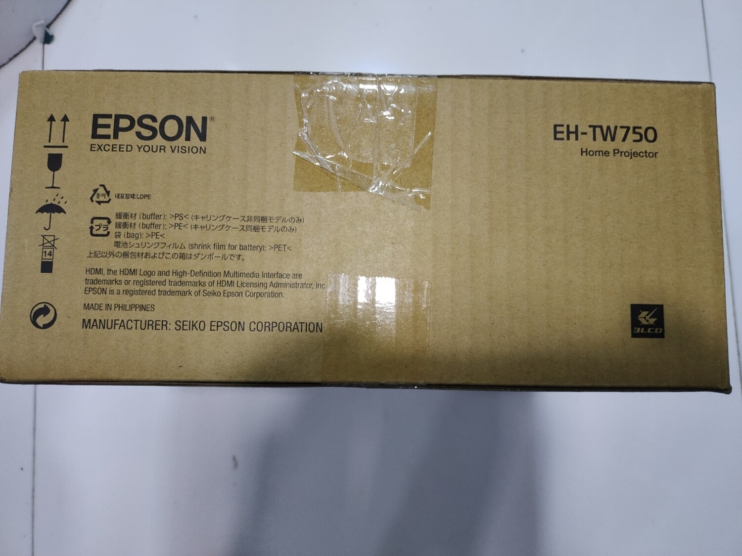 Epson Home TW750 3LCD 1080p Projector Epson Home TW750 3LCD 1080p Projector