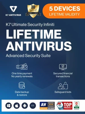 5 User,  Lifetime, K7 Ultimate Security Infiniti