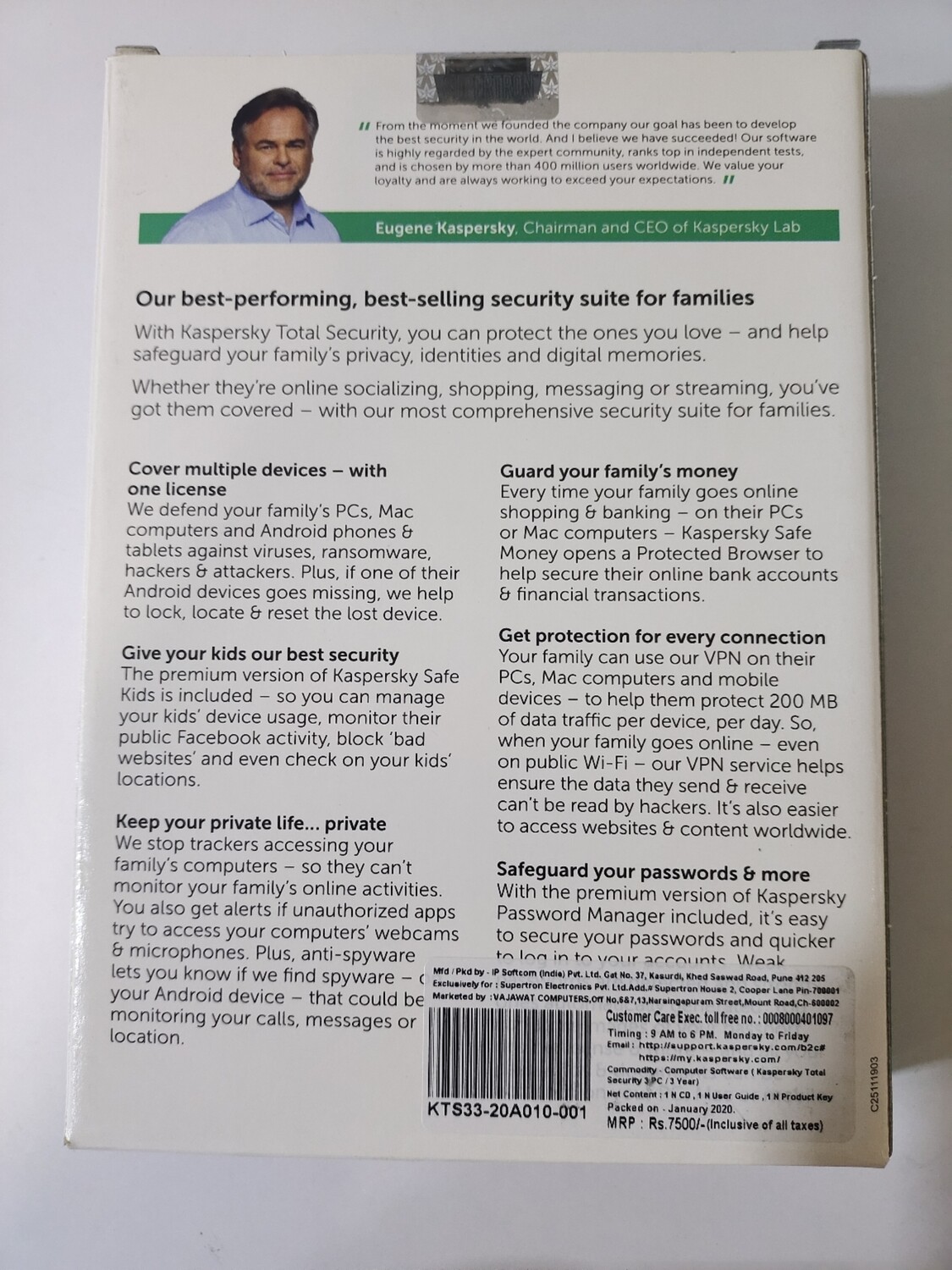 3 User, 3 Year, Kaspersky Total Security