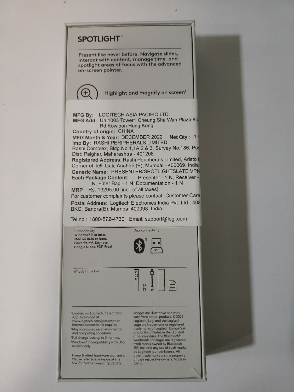 Logitech Spotlight Advanced Presentation Remote, Slate Logitech Spotlight Advanced Presentation Remote, Slate