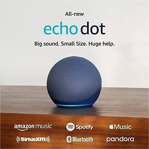 Amazon Echo Dot 5th Gen, Alexa Smart Speaker, Blue Amazon Echo Dot 5th Gen, Alexa Smart Speaker, Blue