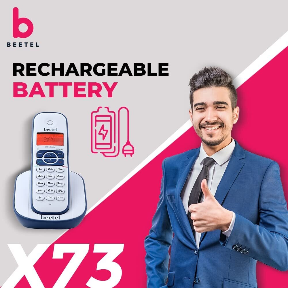 Beetel X73 Cordless Landline Phone White