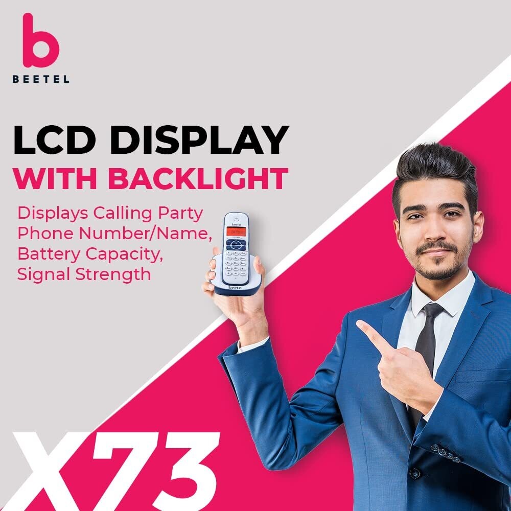 Beetel X73 Cordless Landline Phone White