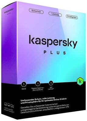 New, 1 User, 3 Year, Kaspersky Plus (internet security)