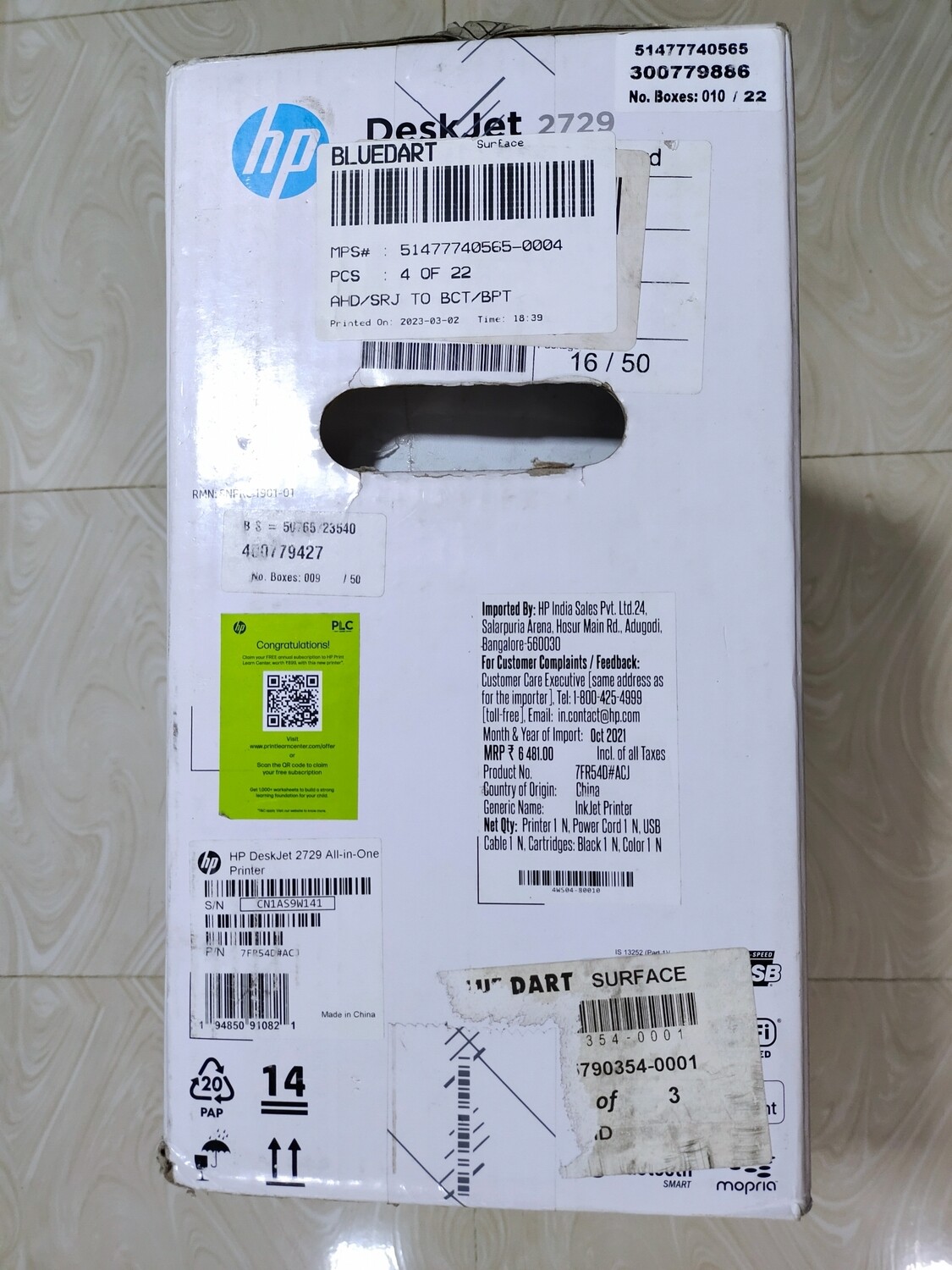 HP Deskjet 2729 WiFi Colour Printer