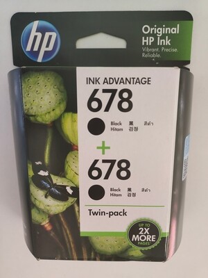 HP 678 Black  2-Pack Ink Cartridge