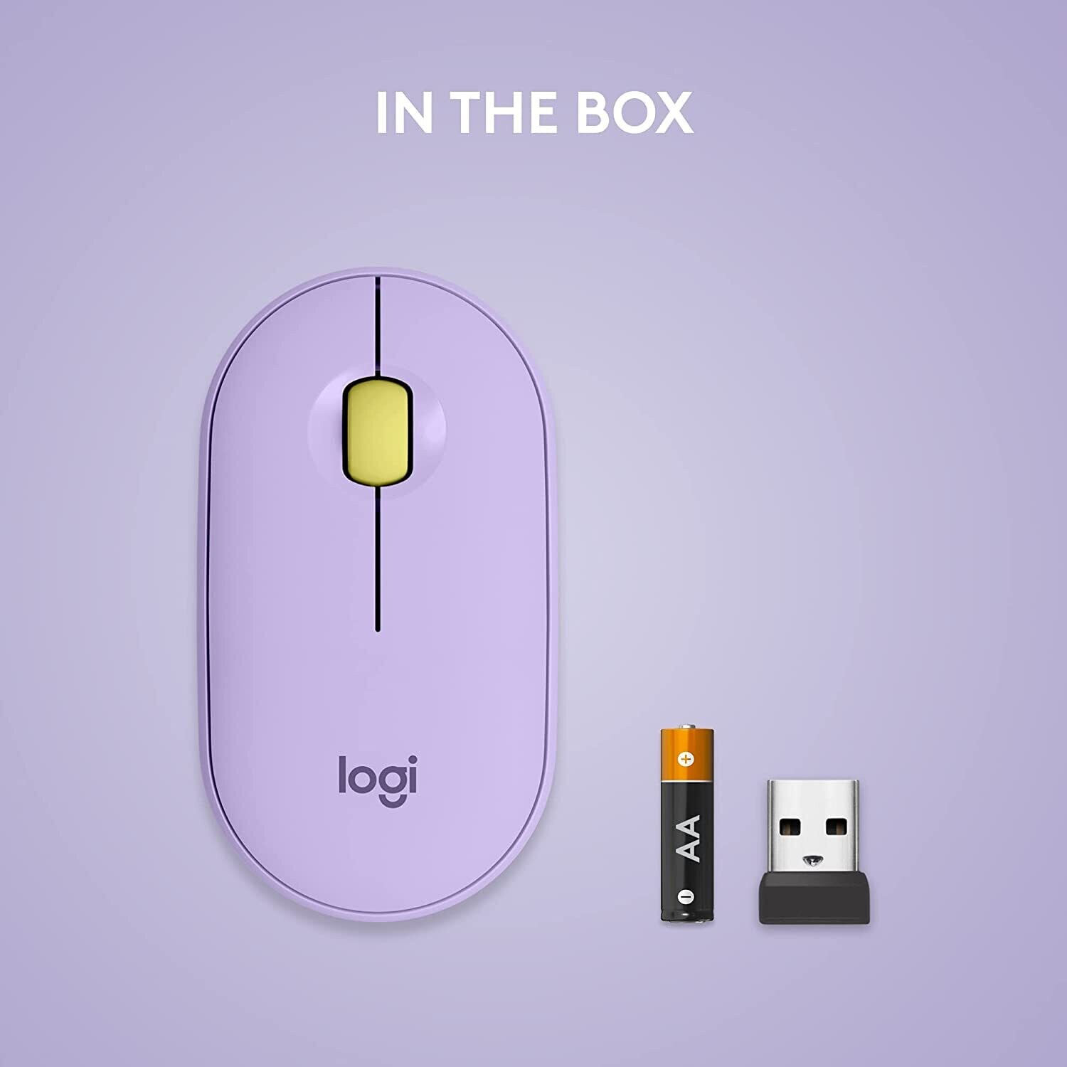 Logitech Pebble M350 Wireless Mouse, purple