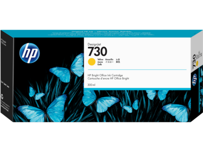 HP 730B 300-ml Yellow DesignJet Ink Cartridge (P2V70A)
