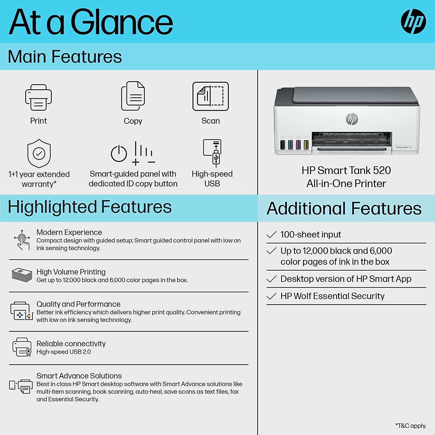 HP 520 Multifunction Ink Tank Printer