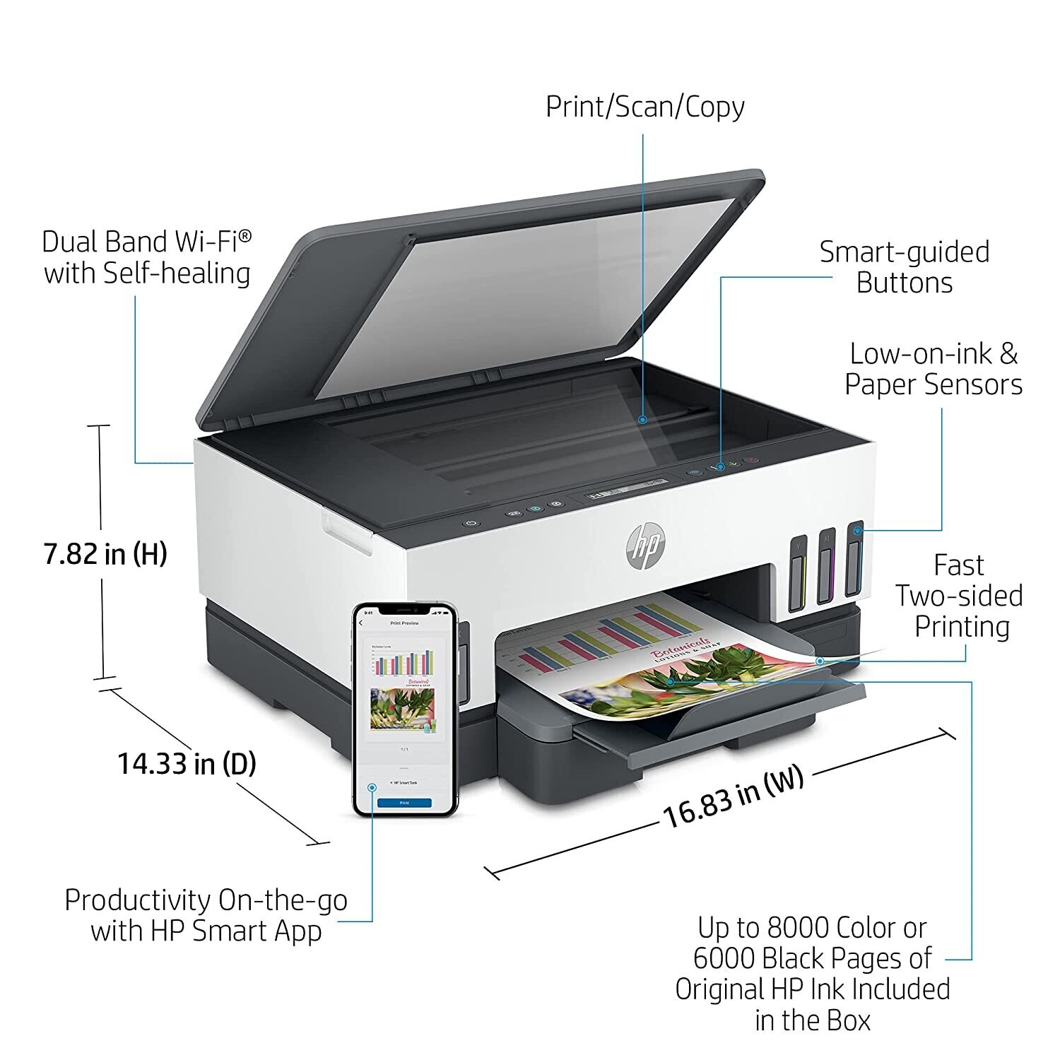 HP Smart Tank 720 WiFi Duplexer All-in-One Printer