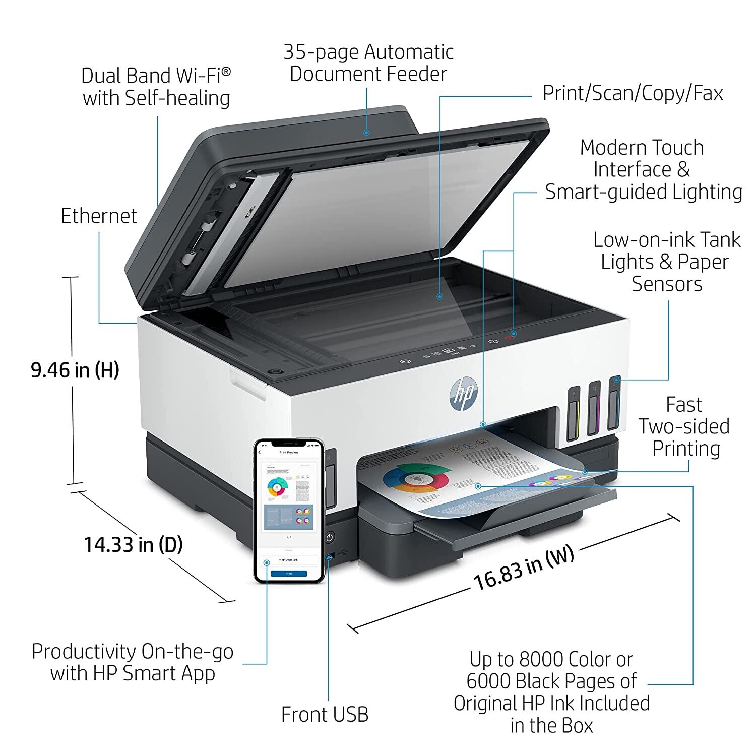 HP Smart Tank 790 WiFi Duplexer All-in-One Printer