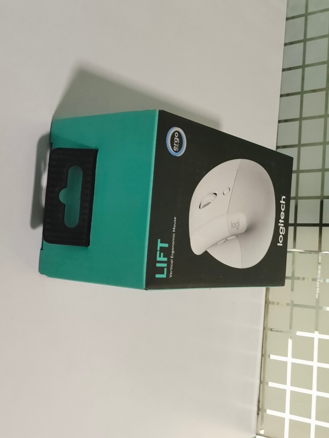 Logitech Lift Vertical Ergonomic Wireless Mouse, Pale Grey