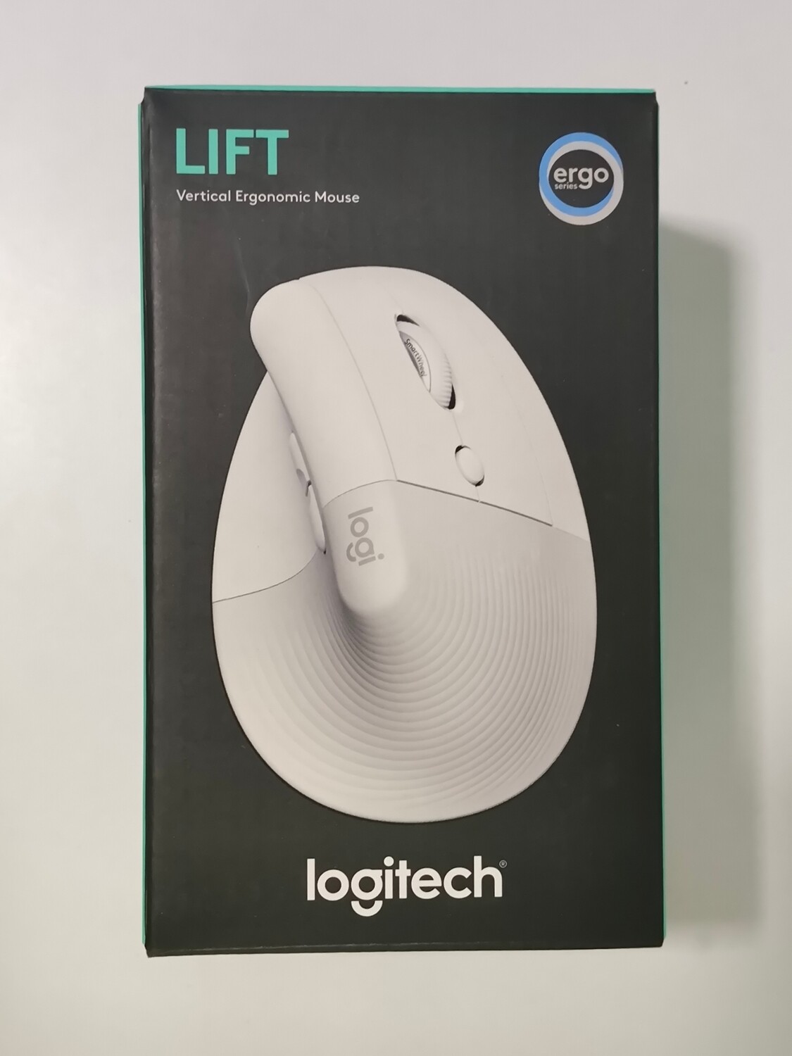 Logitech Lift Vertical Ergonomic Wireless Mouse, Pale Grey