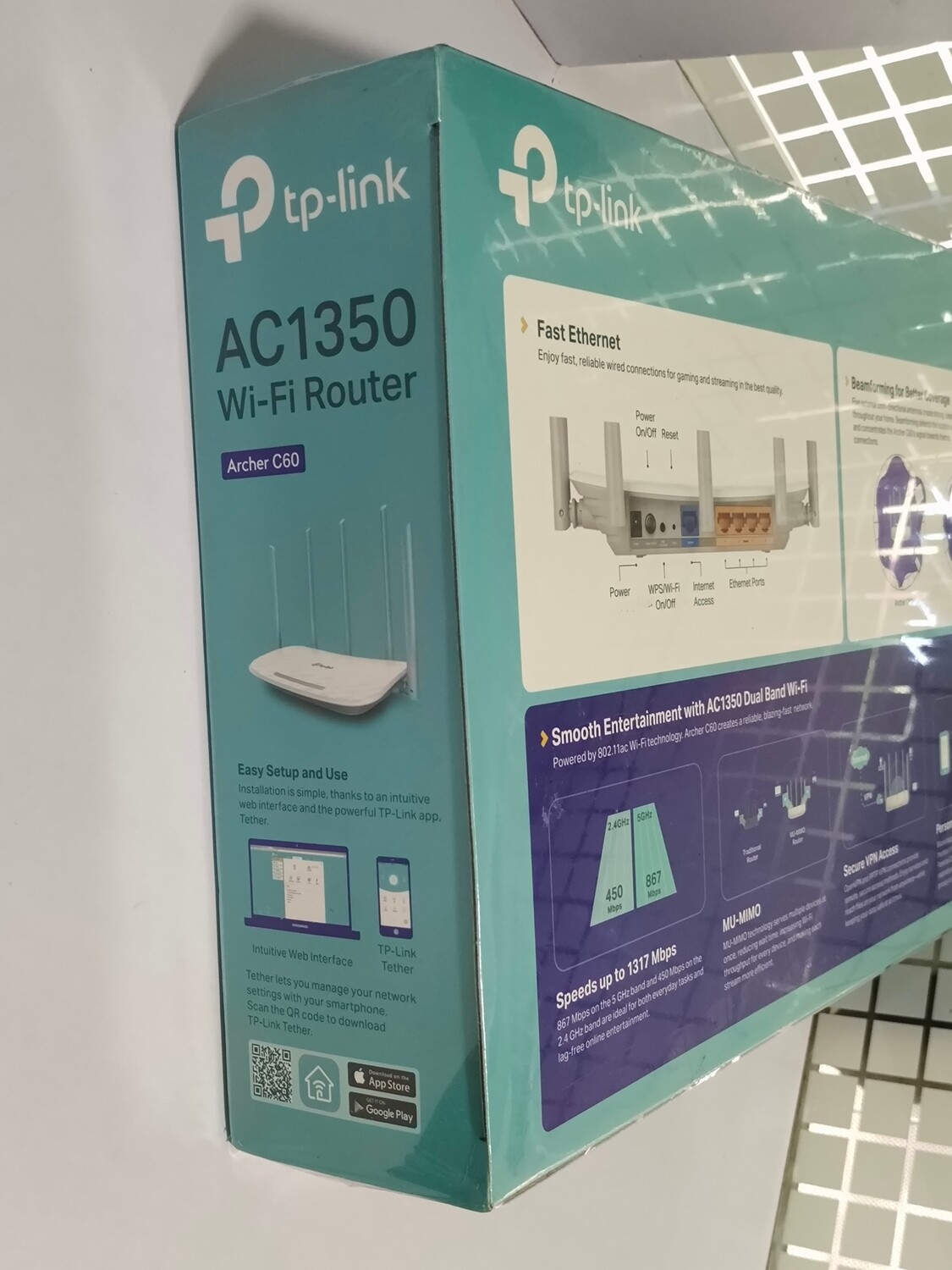 TP-Link Archer C60 AC1350 Wireless Dual Band Router TP-Link Archer C60 AC1350 Wireless Dual Band Router