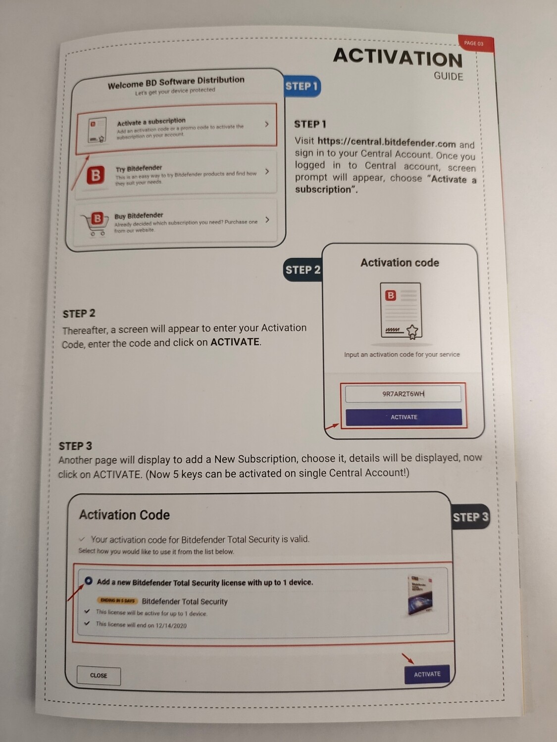 New, 1 User, 3 Year, BitDefender Total Security (200MB VPN)