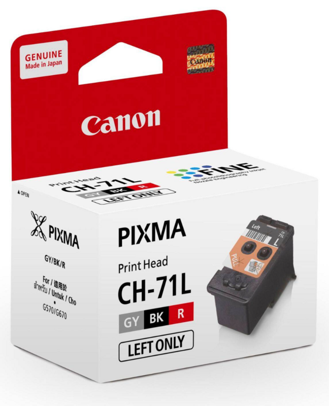 Canon Pixma CH-71L Printhead For Gray, Black, Red