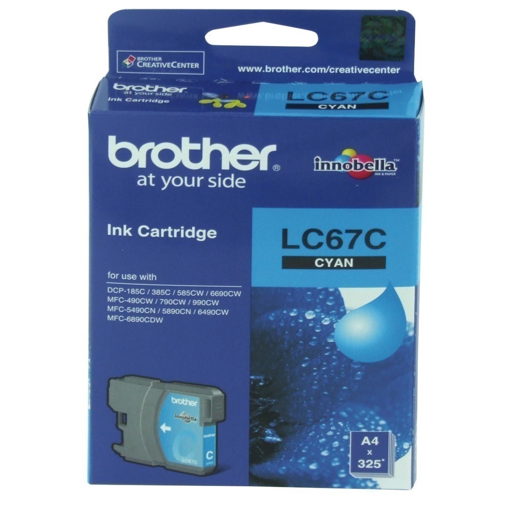 Brother LC67 Cyan Ink Cartridge Brother LC67 Cyan Ink Cartridge
