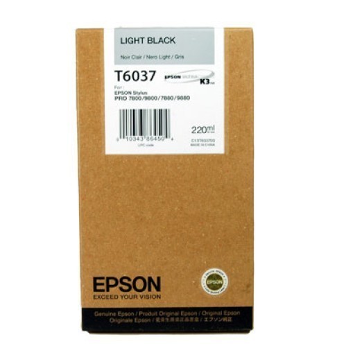 Epson T6037 Ink Cartridge, Light Black