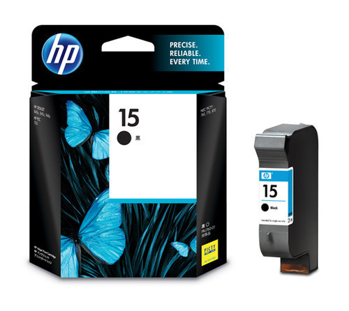 HP 15 Ink Cartridge, Black