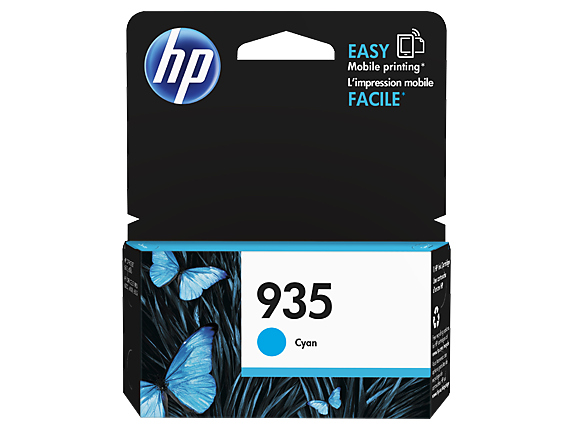 HP Officejet 935 Ink Cartridge, Cyan, (C2P20AA)