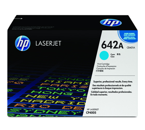 HP 642A Cyan Toner Cartridge, CB401A