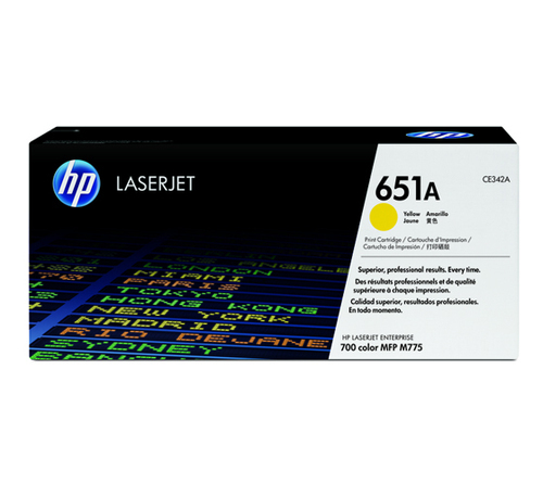 HP CE342A 651A Yellow Toner Cartridge