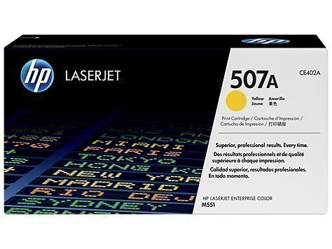 HP 507A Yellow Toner Cartridge, CE402A