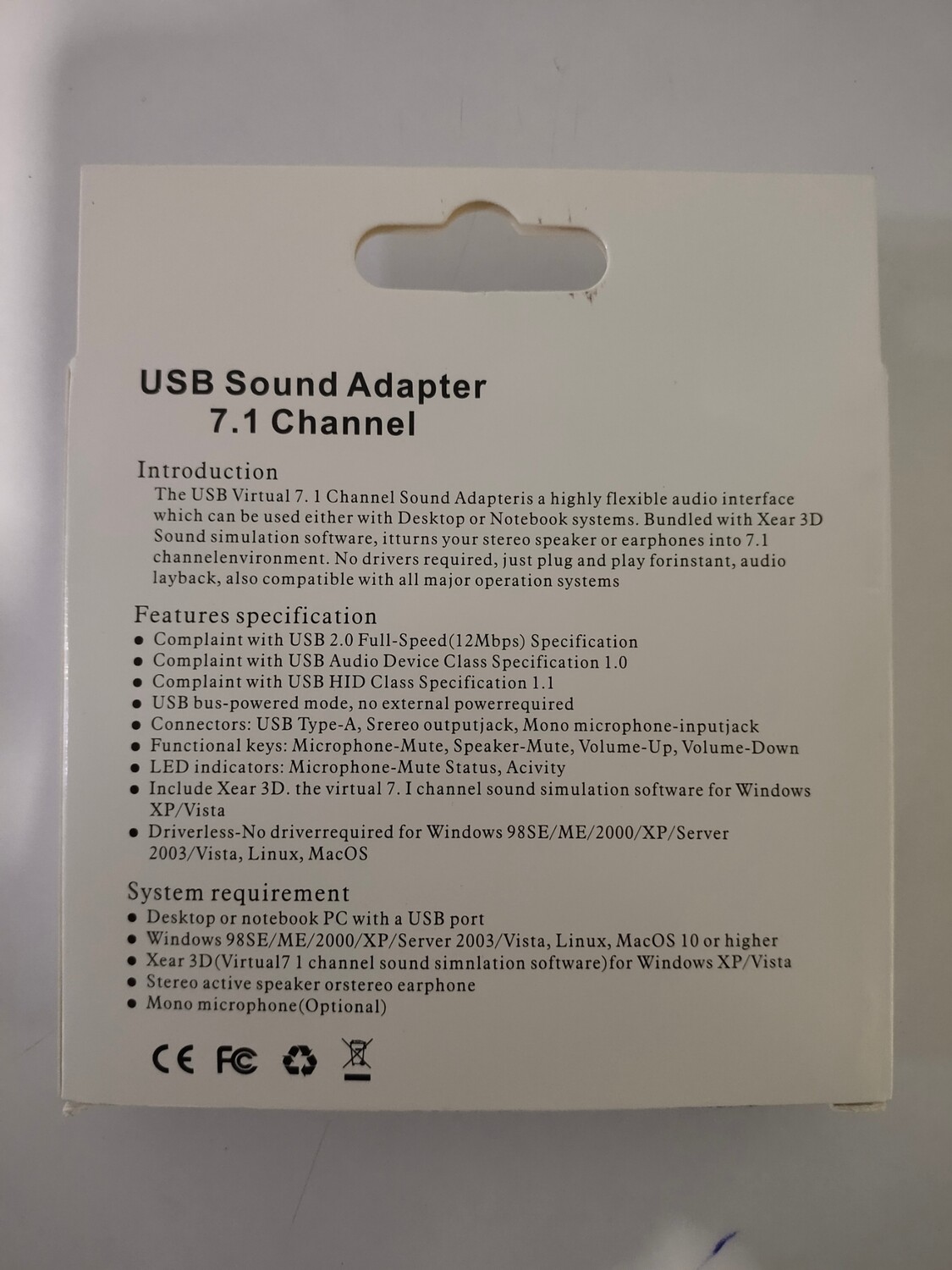 USB to 3.5 mm Jack adapter USB to 3.5 mm Jack adapter