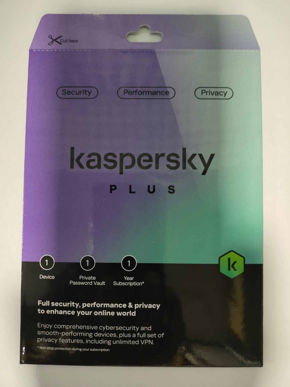 1 User, 1 Year, Kaspersky Plus (Unlimited VPN)