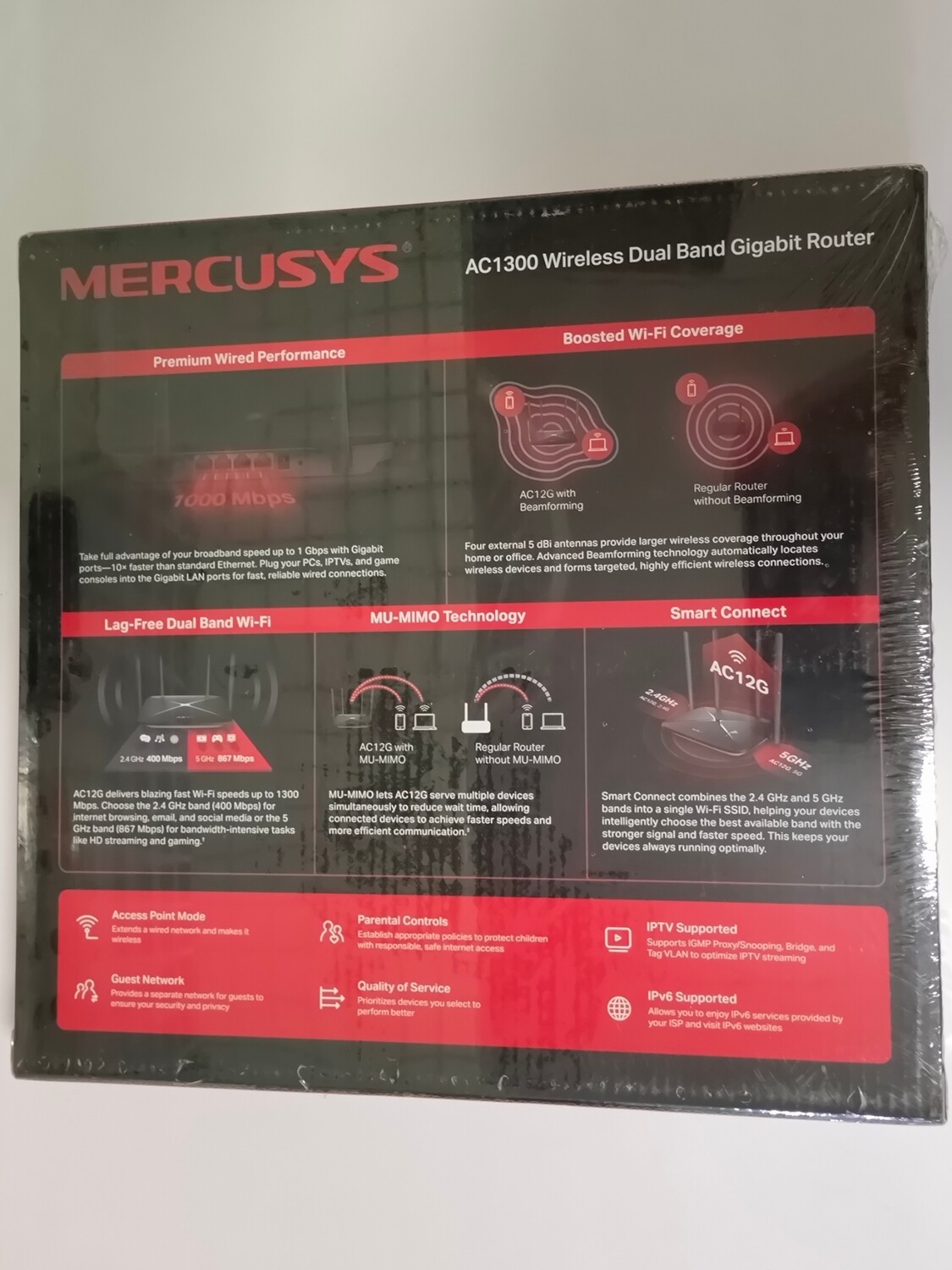 Mercusys AC12G AC1300 Wireless Dual Band Gigabit Router