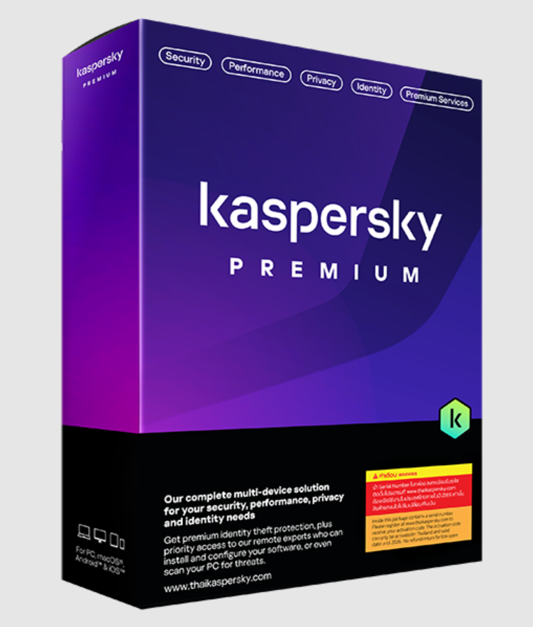 New, 2 User, 1 Year, Kaspersky Premium (total security)
