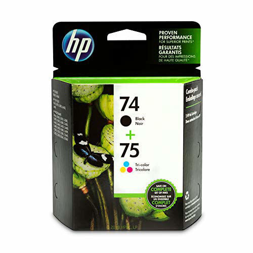 HP 74 Black 75 Tri-Color Combo Pack Ink Cartridge