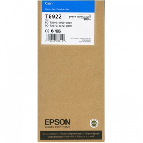 Epson T6922 Ink Cartridge, Cyan, 110ml Epson T6922 Ink Cartridge, Cyan, 110ml