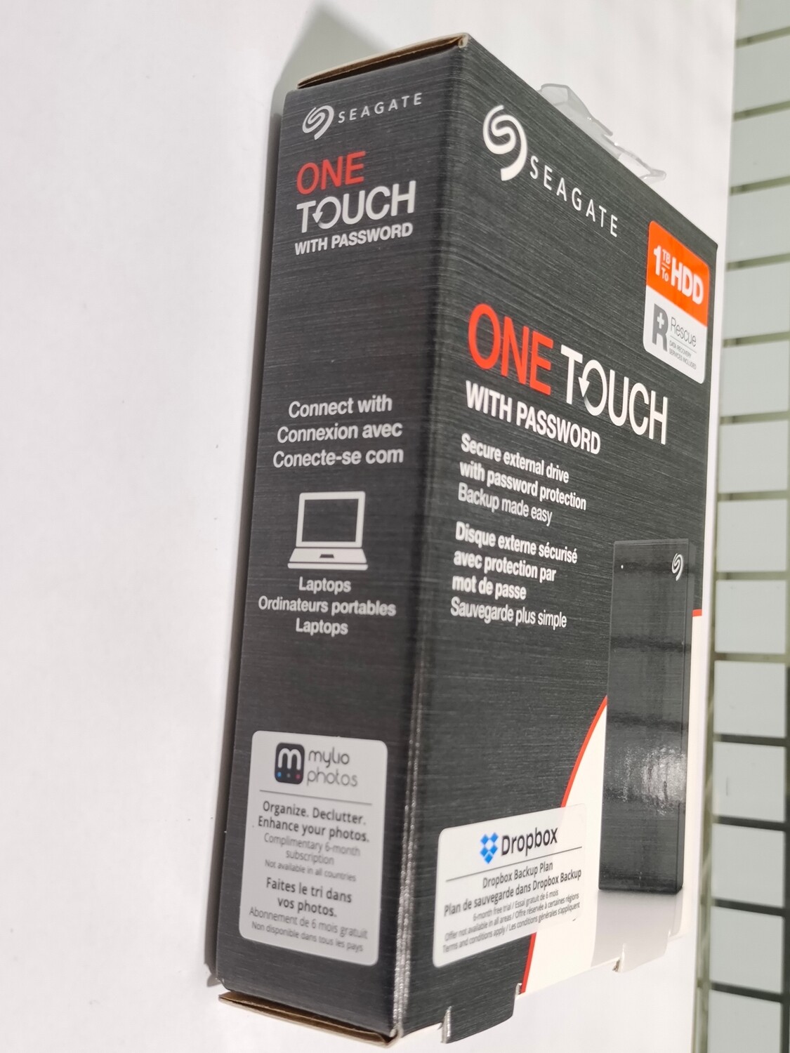 Seagate One Touch 1TB External HDD with Password Protection Black
