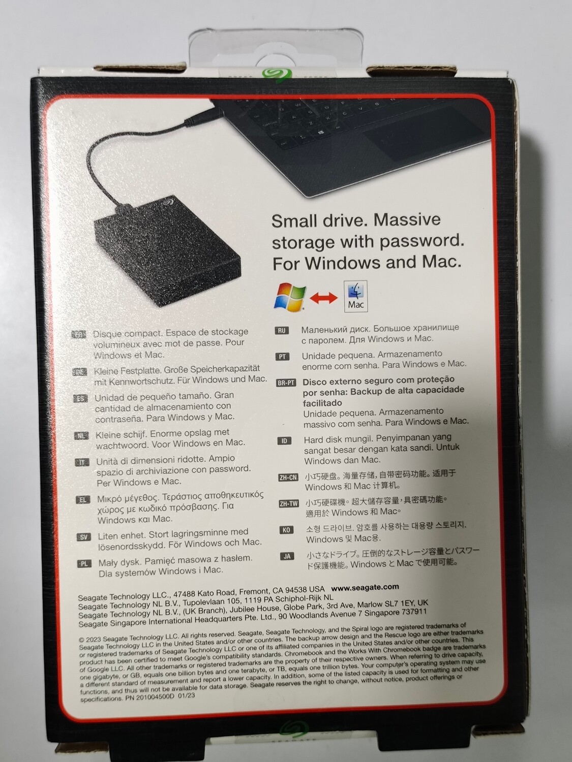 Seagate One Touch 4TB External HDD with Password Protection Black Seagate One Touch 4TB External HDD with Password Protection Black