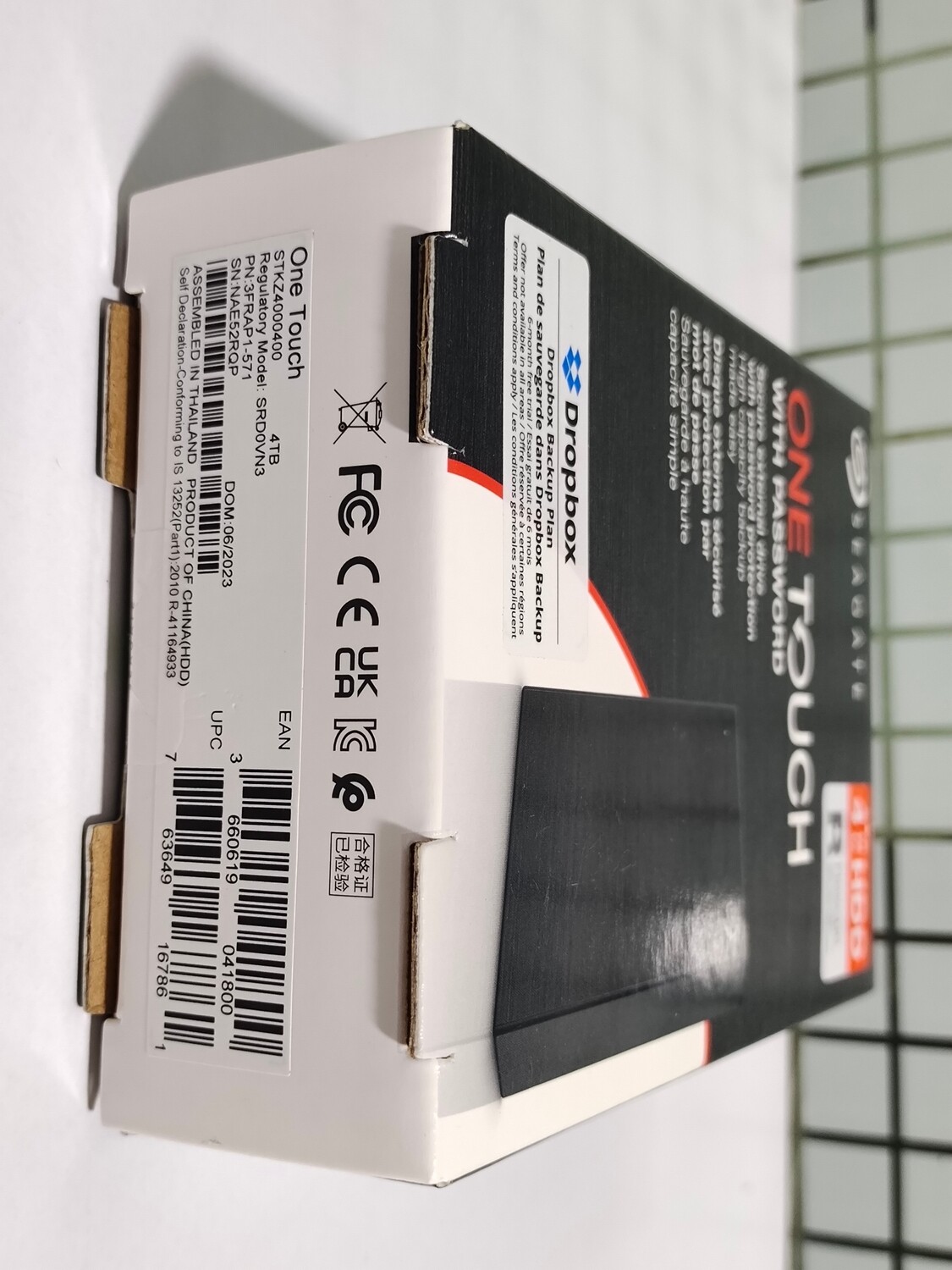 Seagate One Touch 4TB External HDD with Password Protection Black Seagate One Touch 4TB External HDD with Password Protection Black