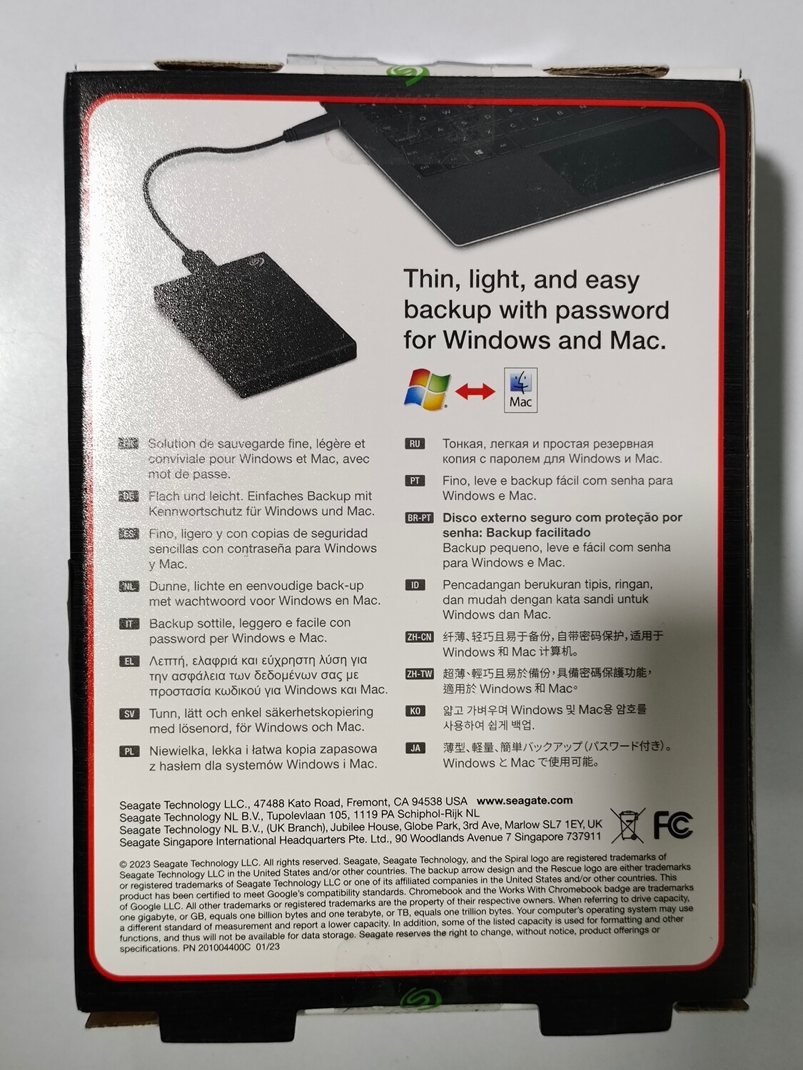 Seagate One Touch 1TB External HDD with Password Protection Black