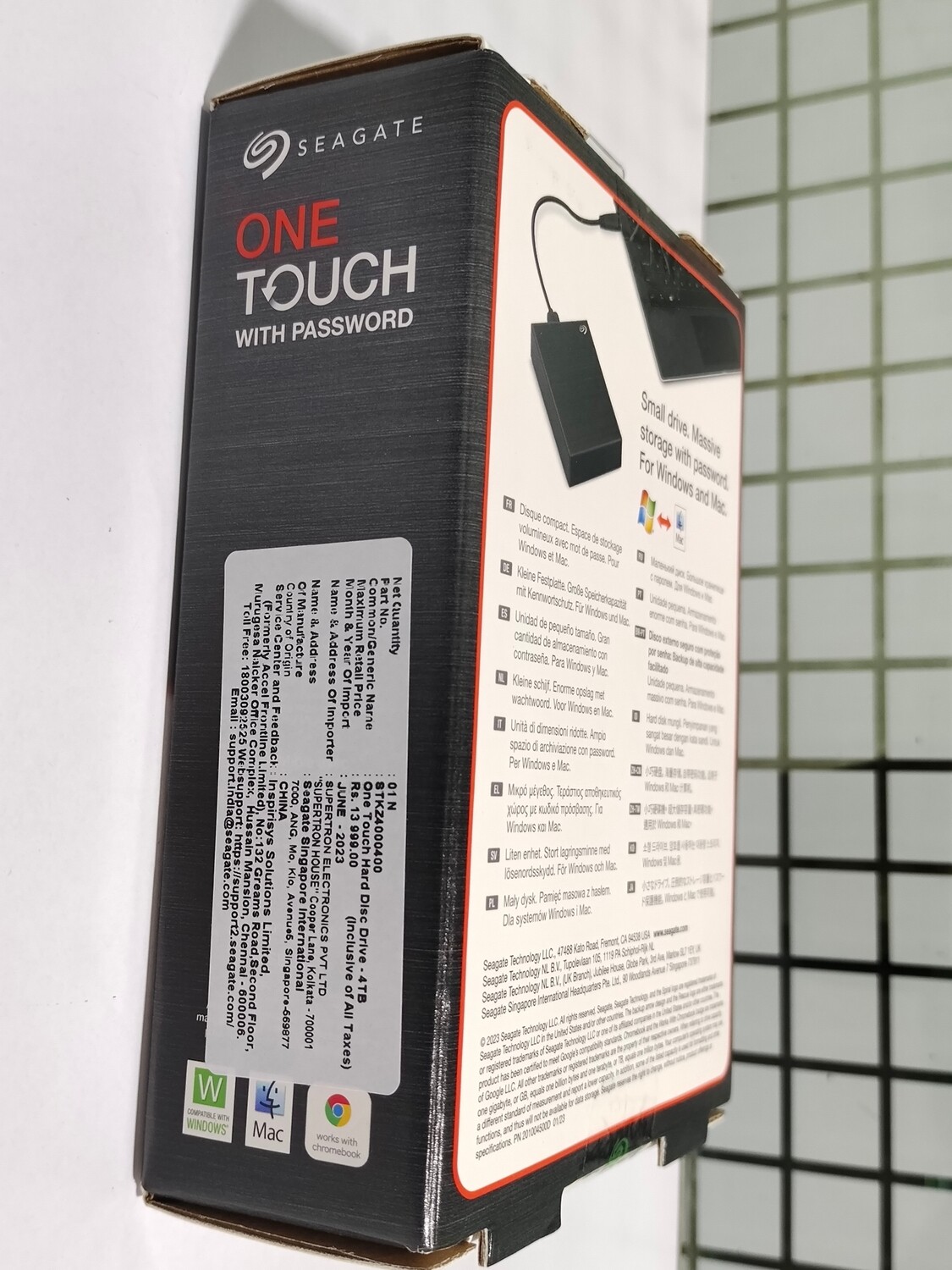 Seagate One Touch 4TB External HDD with Password Protection Black Seagate One Touch 4TB External HDD with Password Protection Black