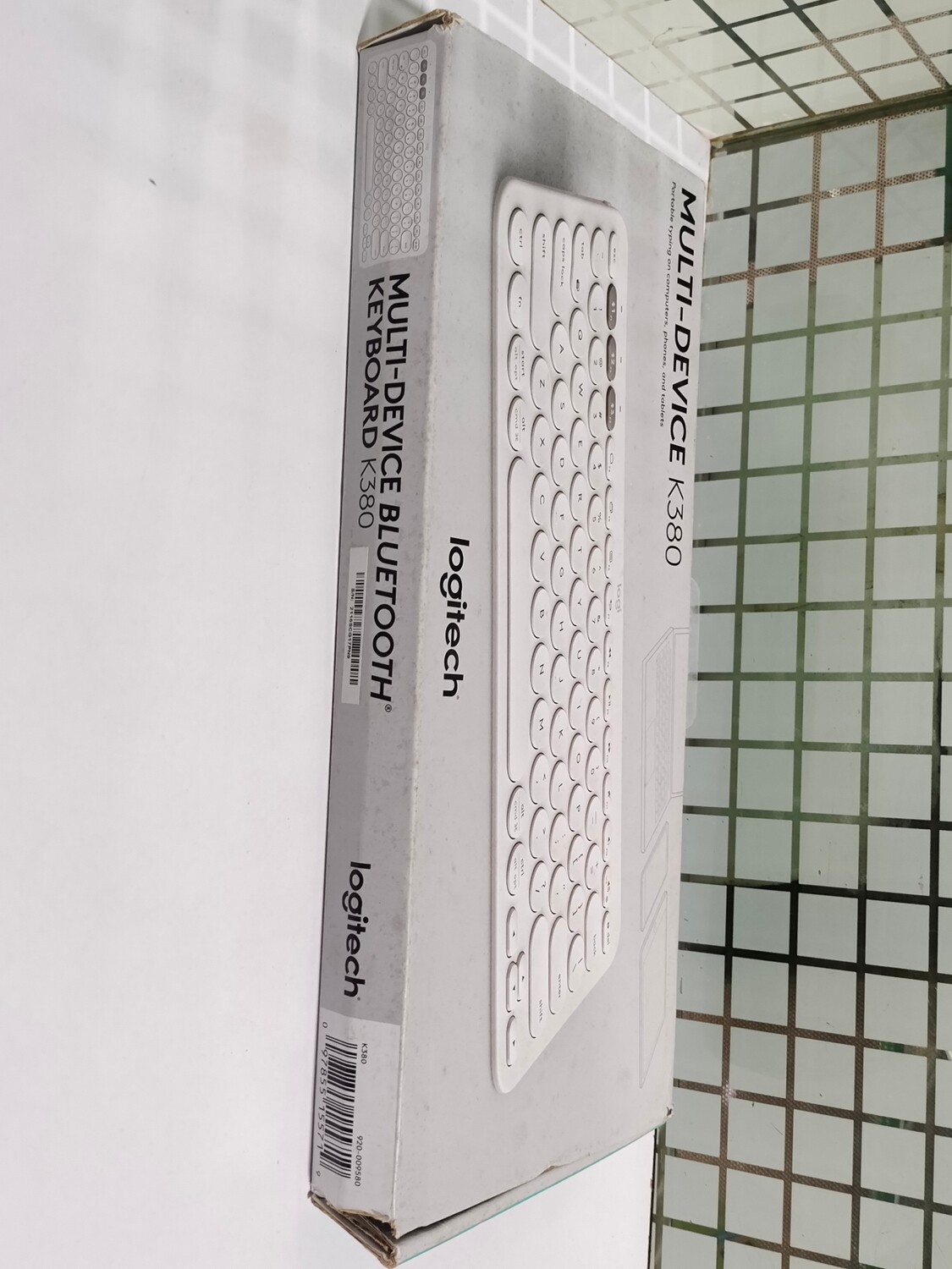 Logitech K380 Multi-Device Bluetooth Keyboard, Off-white