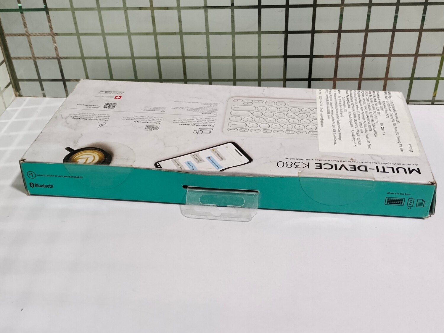 Logitech K380 Multi-Device Bluetooth Keyboard, Off-white