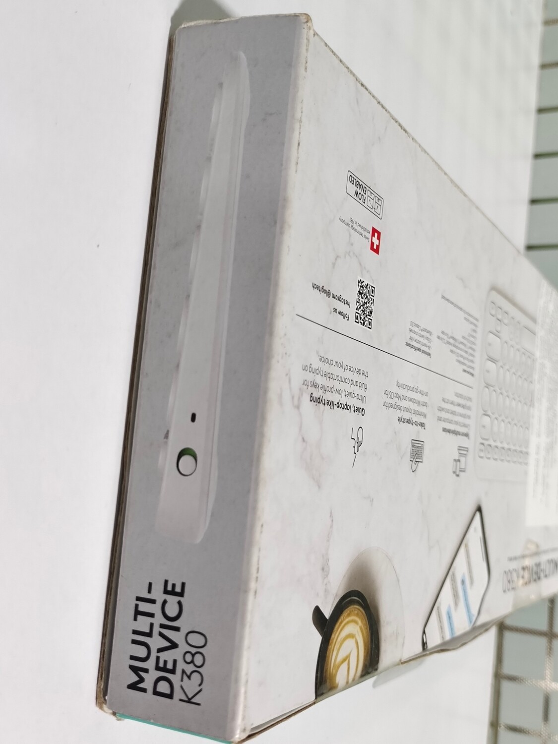 Logitech K380 Multi-Device Bluetooth Keyboard, Off-white