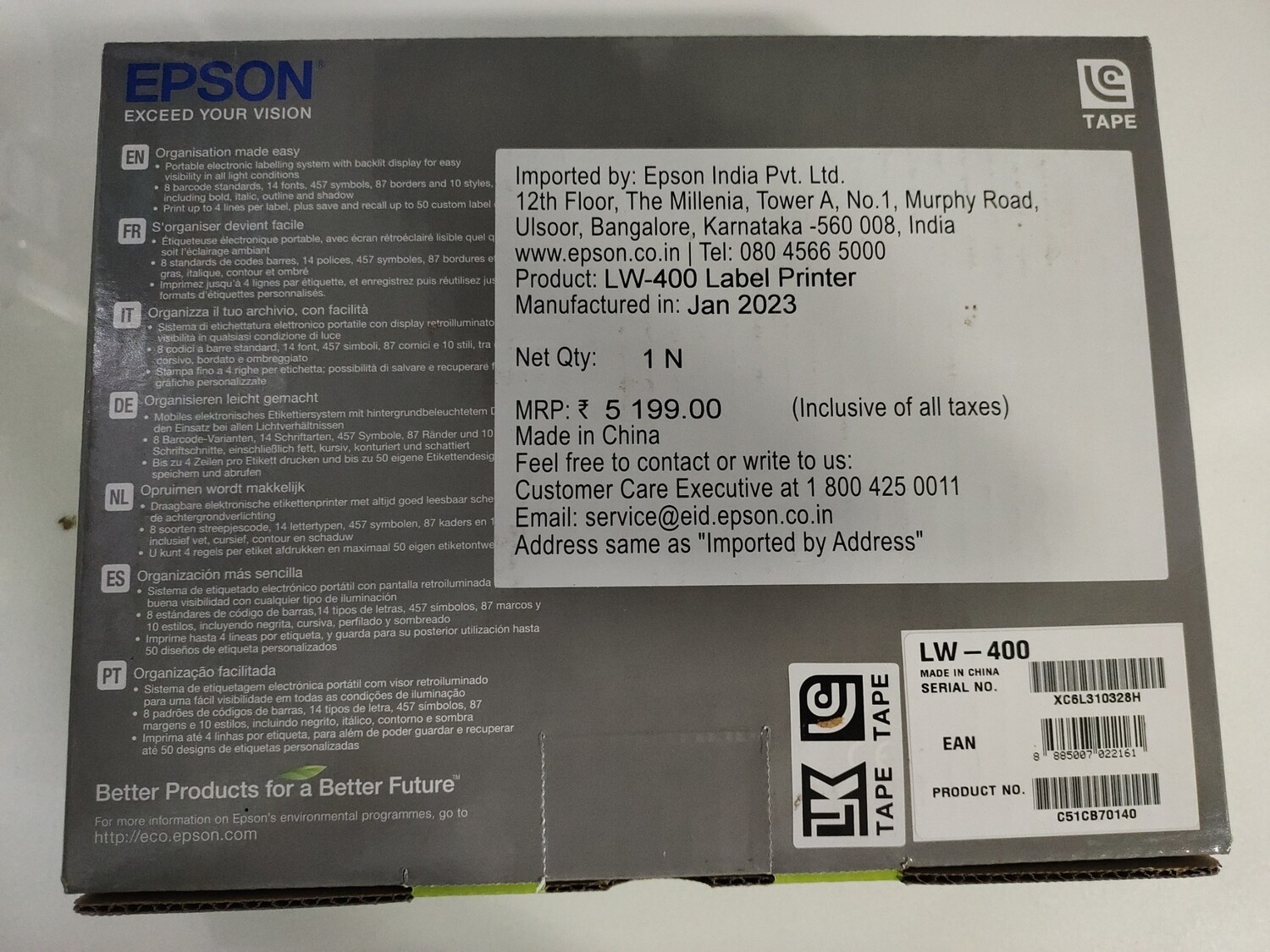 Epson Labelworks LW 400 Label Printer Epson Labelworks LW 400 Label Printer