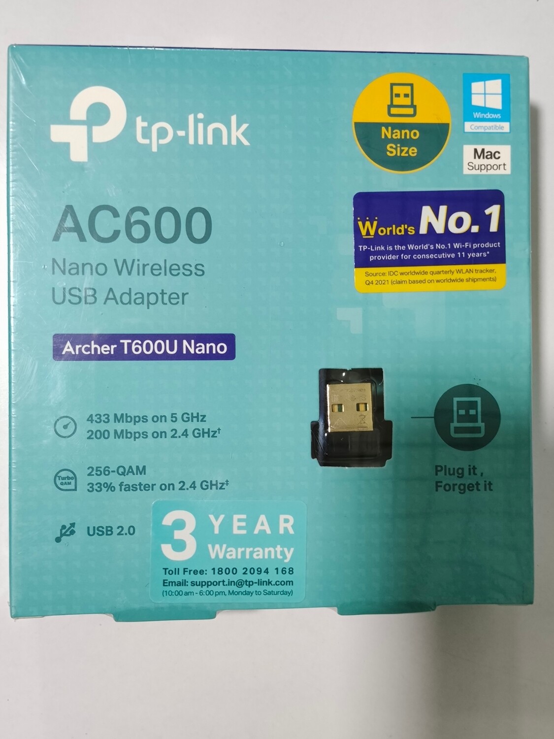 TP-Link Archer T600U NANO AC600 Nano Wireless USB Adapter TP-Link Archer T600U NANO AC600 Nano Wireless USB Adapter