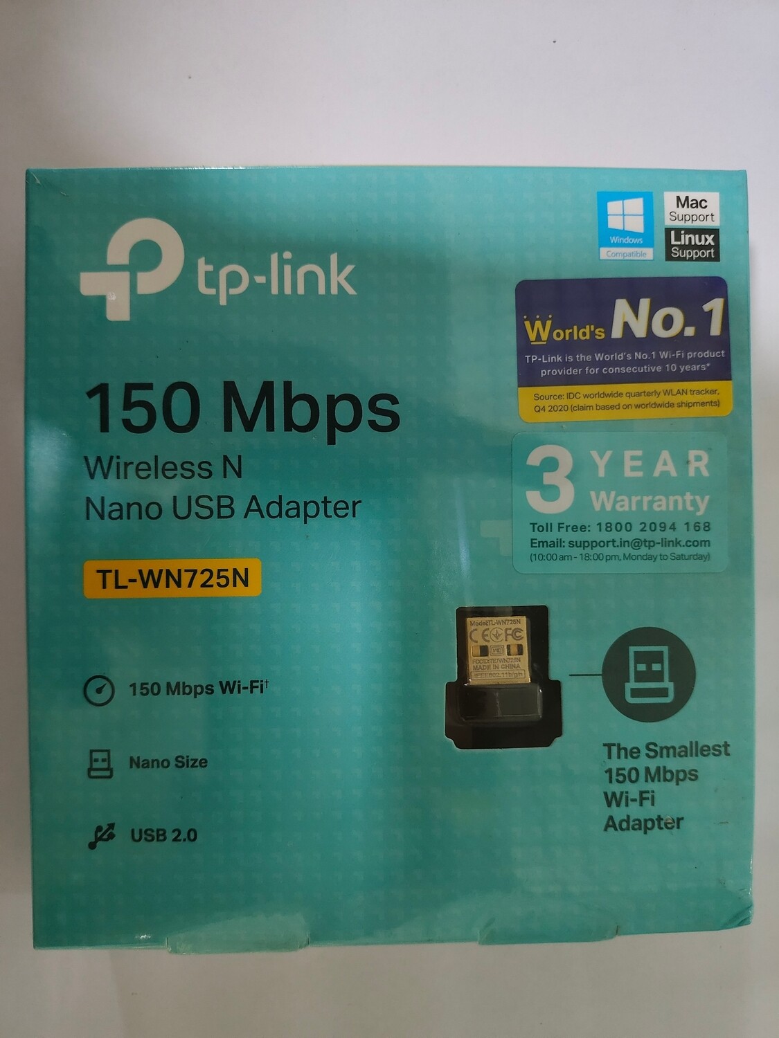 TP-Link WN725N 150Mbps Wireless N Nano USB Adapter TP-Link WN725N 150Mbps Wireless N Nano USB Adapter
