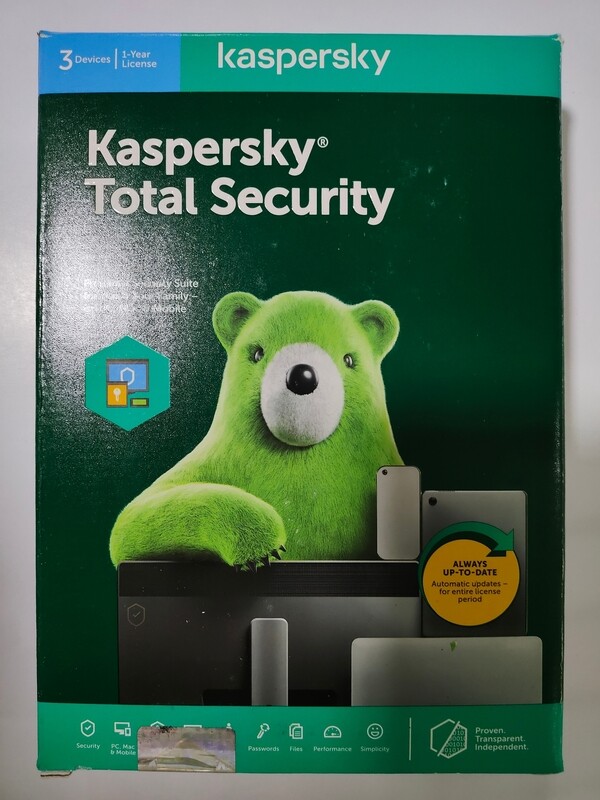 3 User, 1 Year, Kaspersky Total Security, Single key