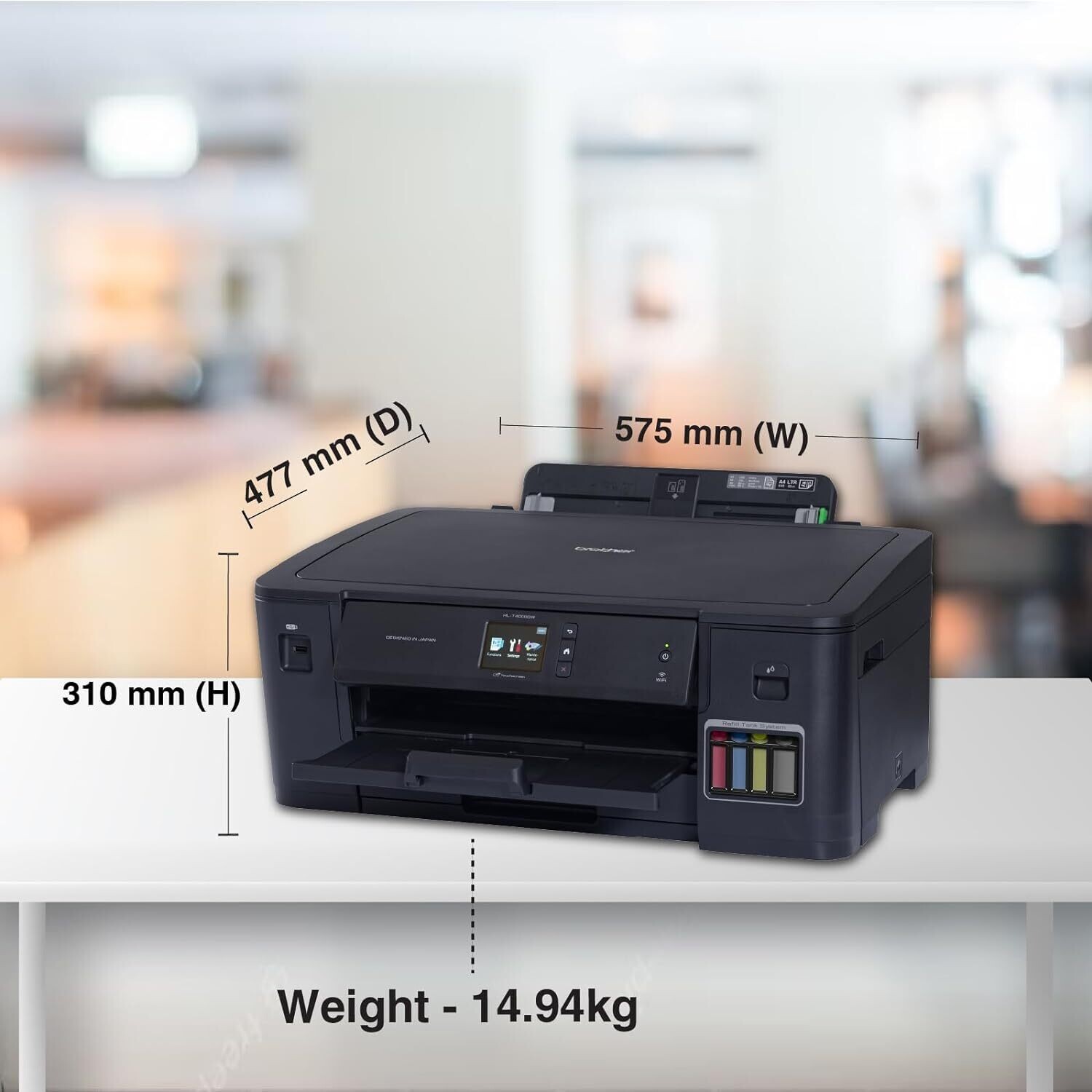 Brother HL-T4000DW A3 Wi-Fi Single Function Colour Ink Tank Printer