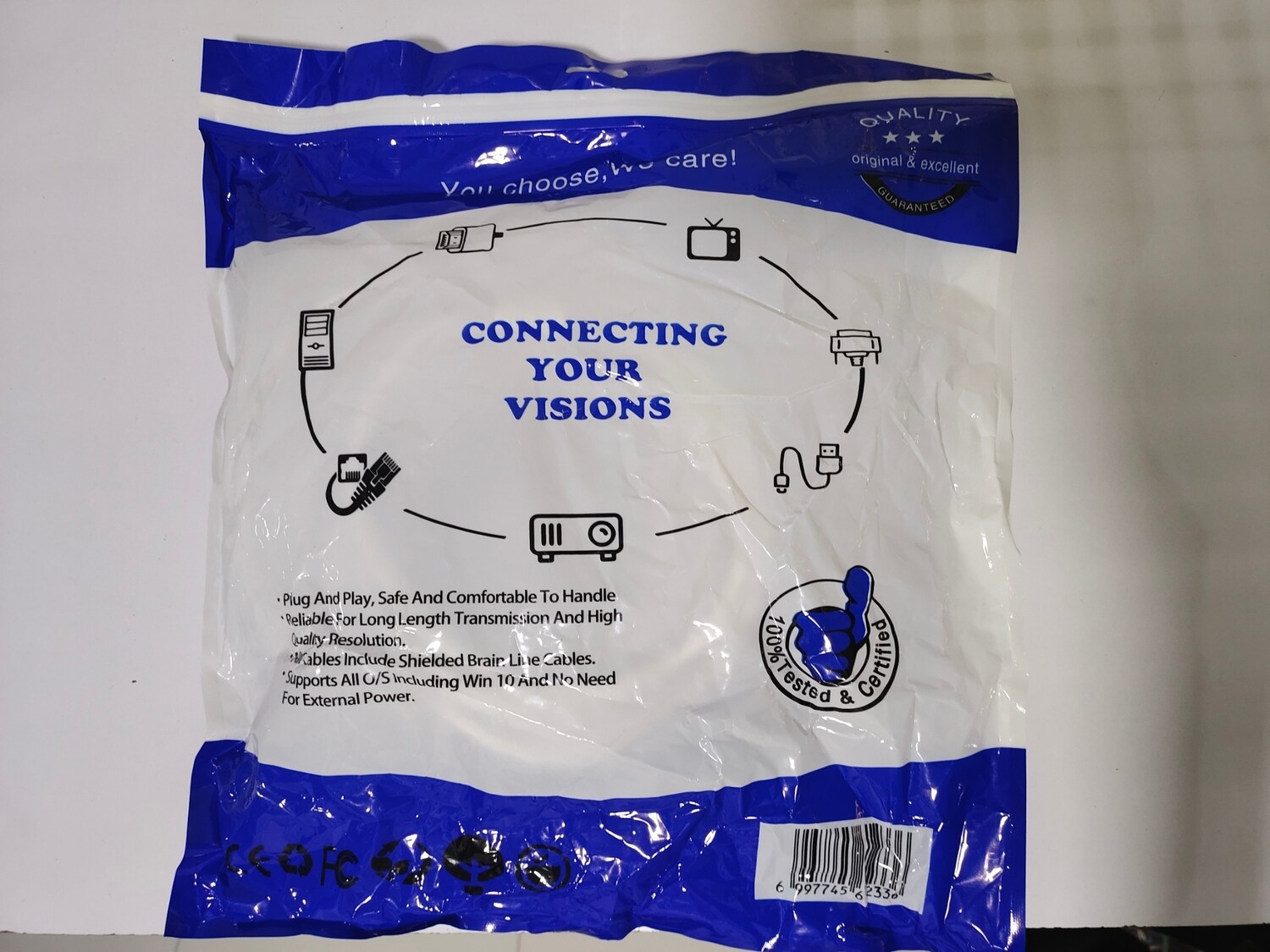 15mtr VGA male to male Cable, White 15mtr VGA male to male Cable, White