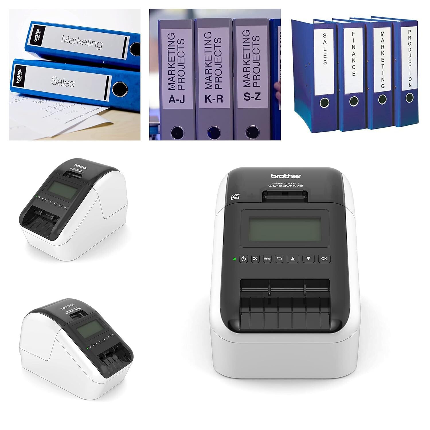 Brother QL-820NWB Wireless Wi-Fi Bluetooth Label Printer