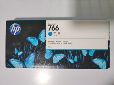 HP DesignJet 766 / 766B Ink Cartridge, Cyan, 300ml